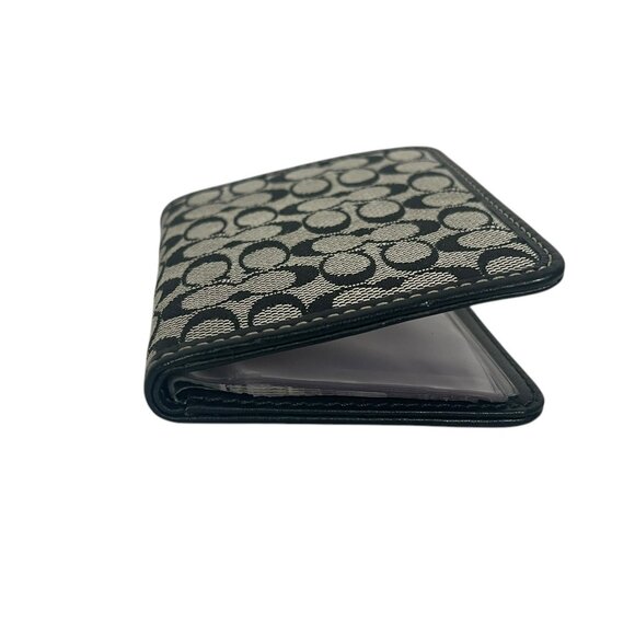 Coach Silver and Black Canvas card holder / wallet - Picture 7 of 8